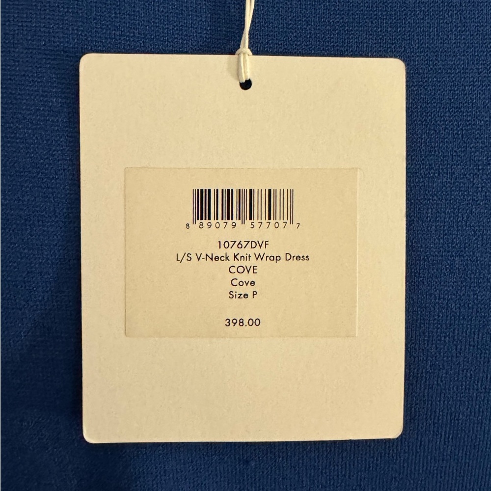 Diane von Furstenberg Long Sleeve Knit Wrap Dress in “Cove” NWT - Picture 3 of 5